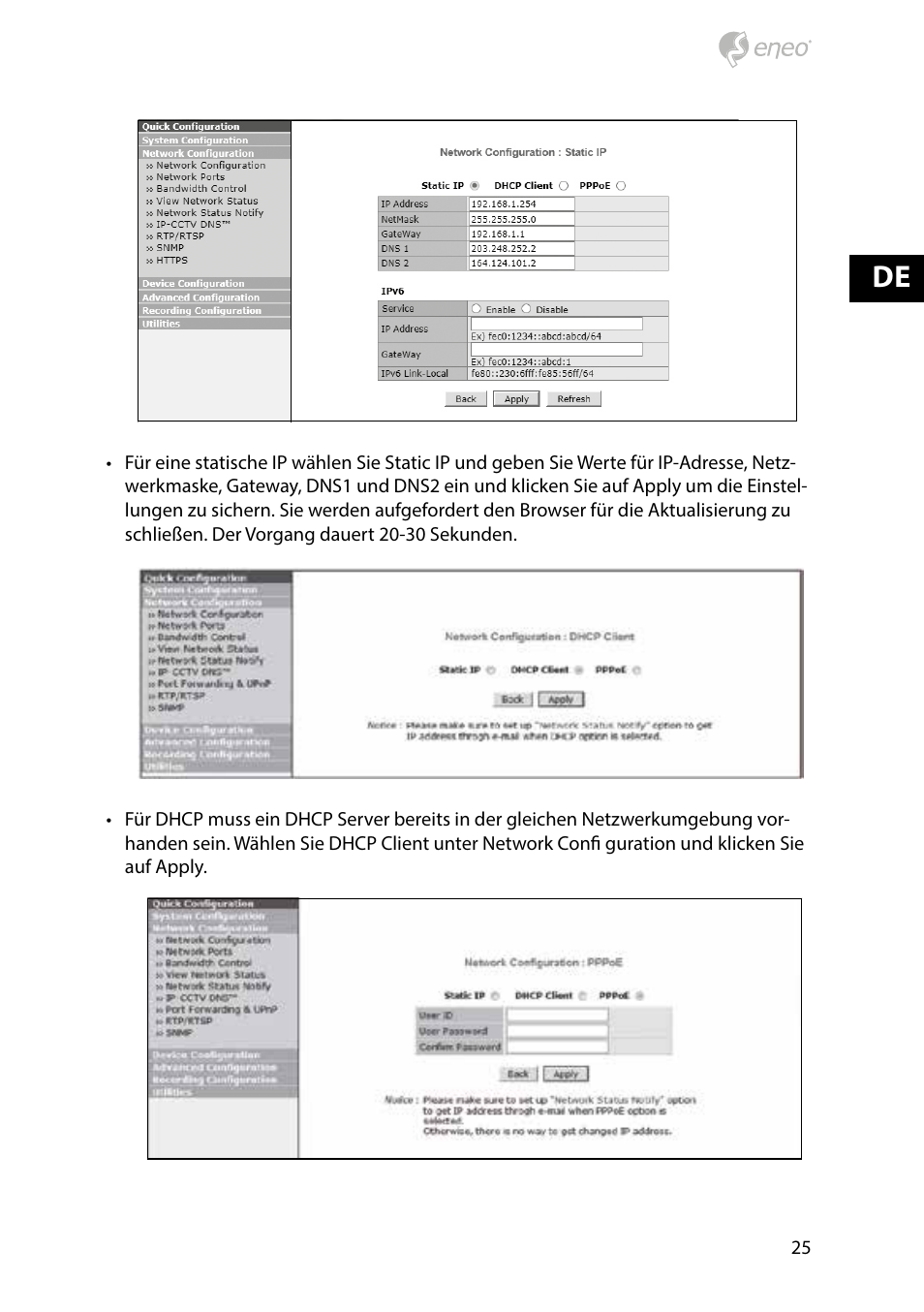 Eneo PXD-2080MIR D User Manual | Page 25 / 44