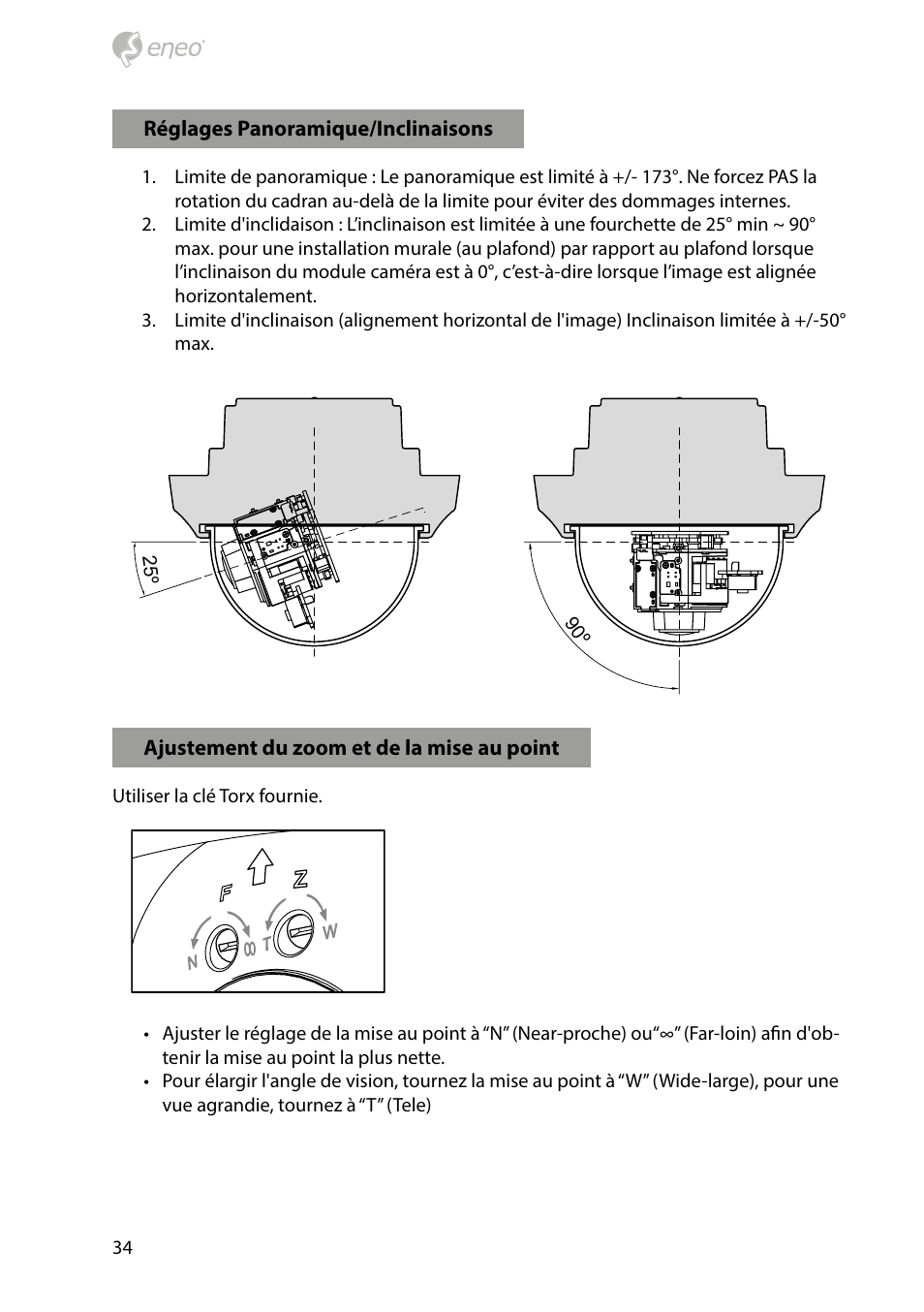 Eneo PXD-2080MIR D User Manual | Page 34 / 44