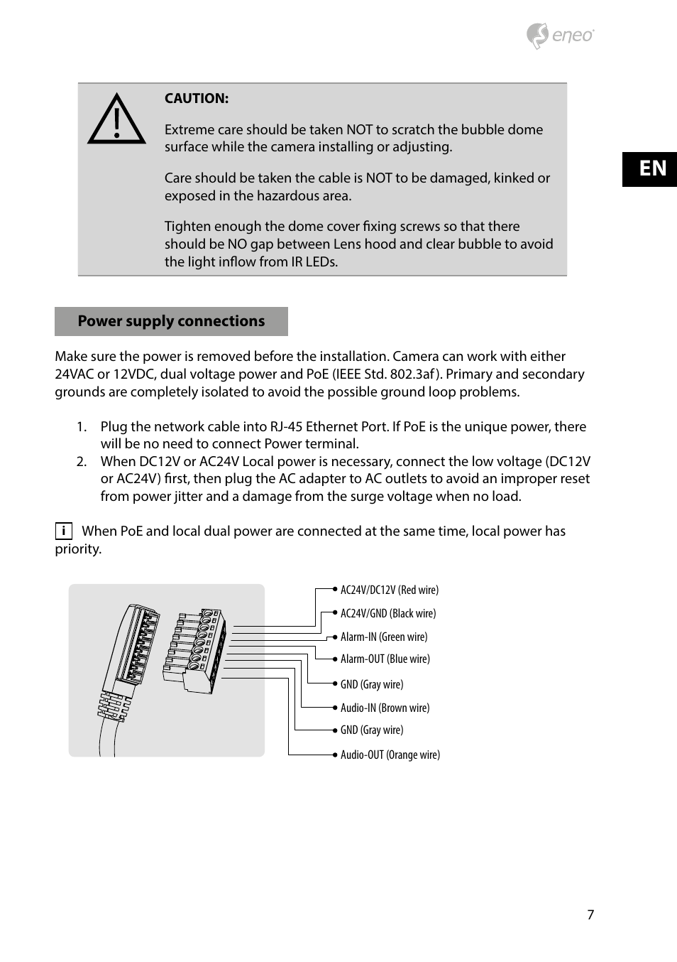 Eneo PXD-2080MIR D User Manual | Page 7 / 44