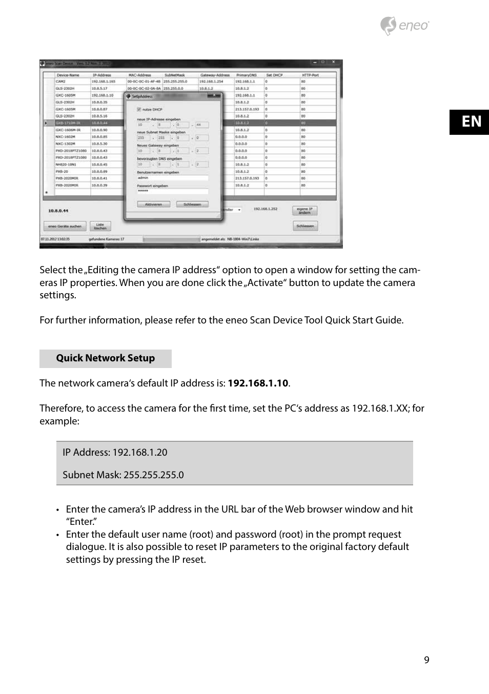 Eneo PXD-2080MIR D User Manual | Page 9 / 44
