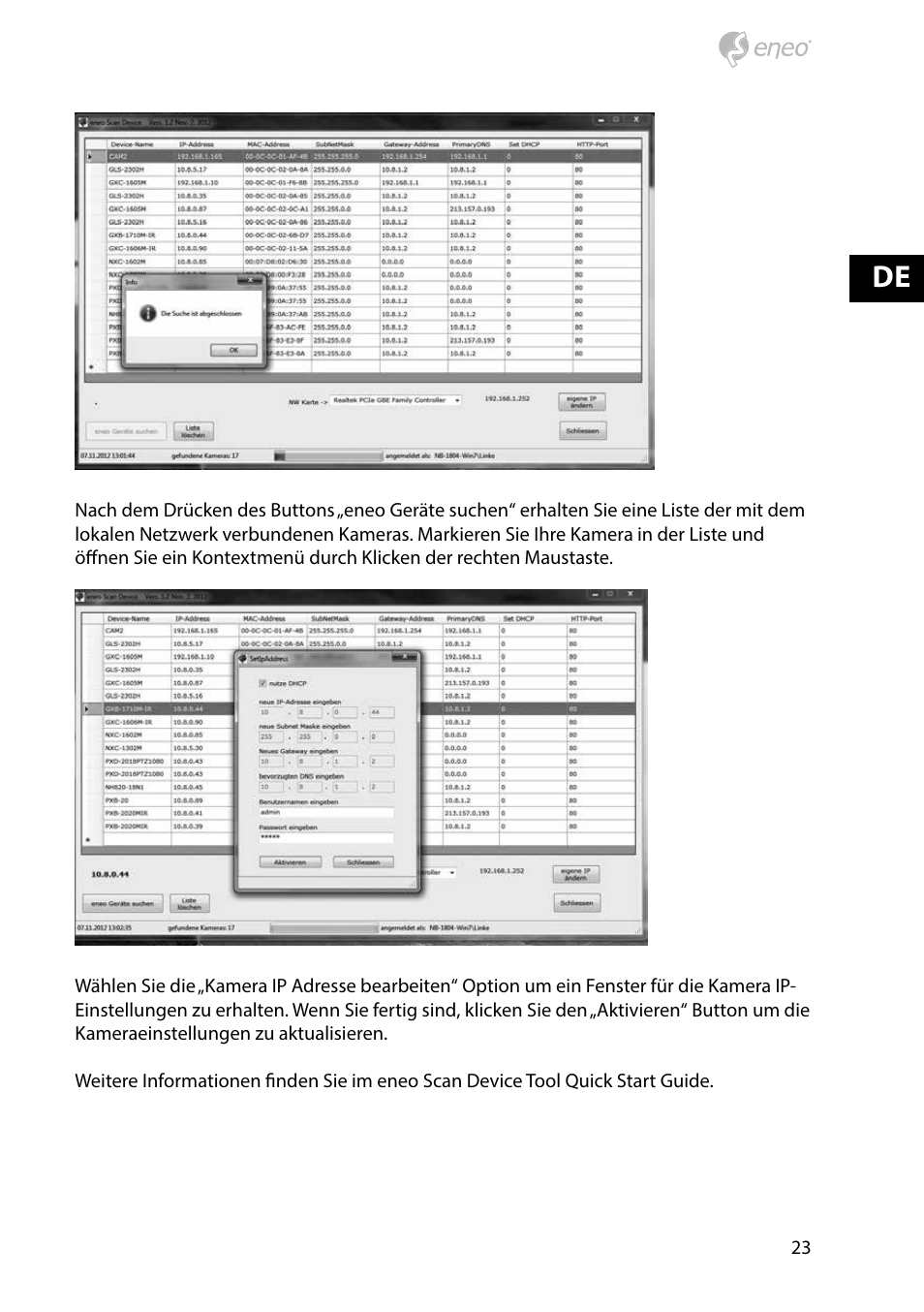 Eneo PXD-1080MIR D User Manual | Page 23 / 44