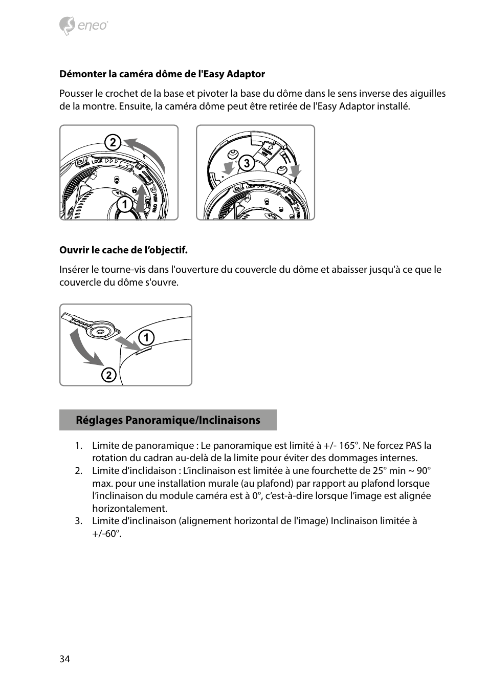 Eneo PXD-1080MIR D User Manual | Page 34 / 44