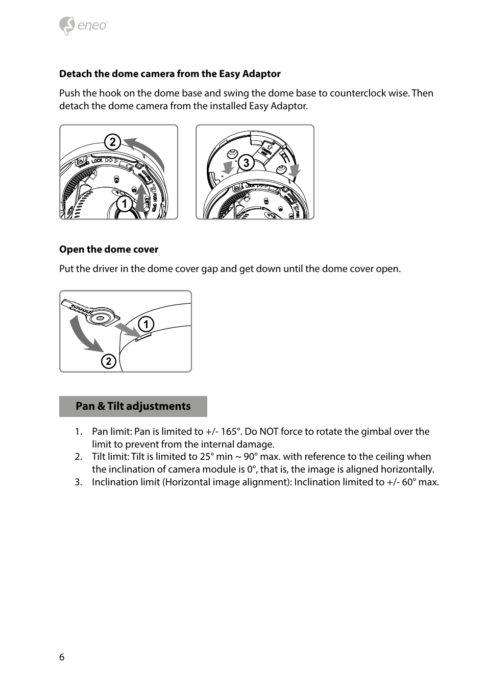 Eneo PXD-1080MIR D User Manual | Page 6 / 44