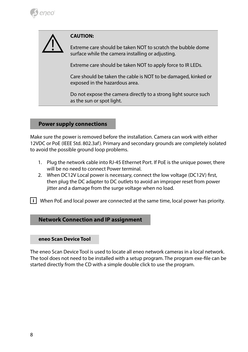 Eneo PXD-1080MIR D User Manual | Page 8 / 44