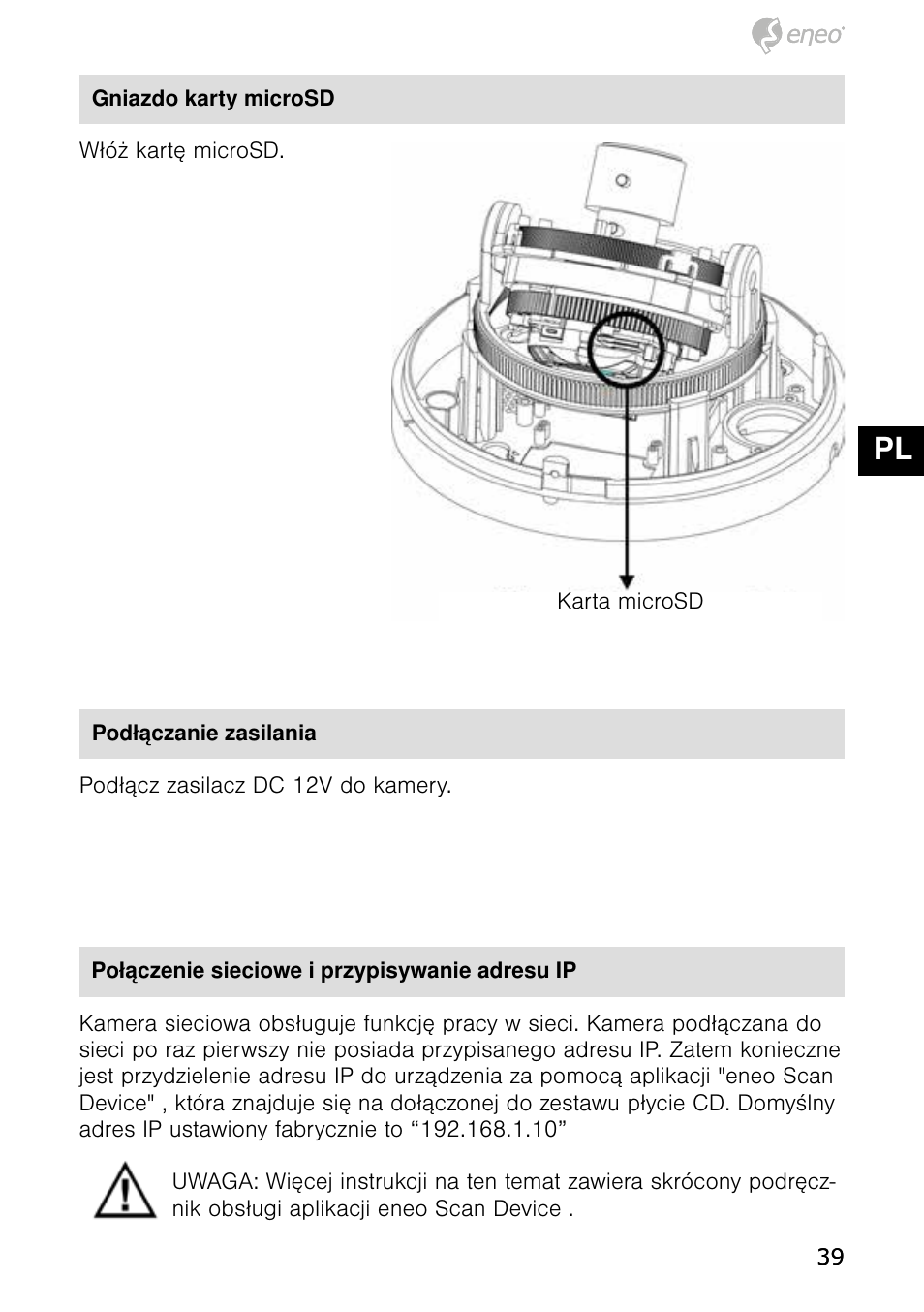 De en fr pl ru | Eneo NXD-980IR3516P User Manual | Page 39 / 60
