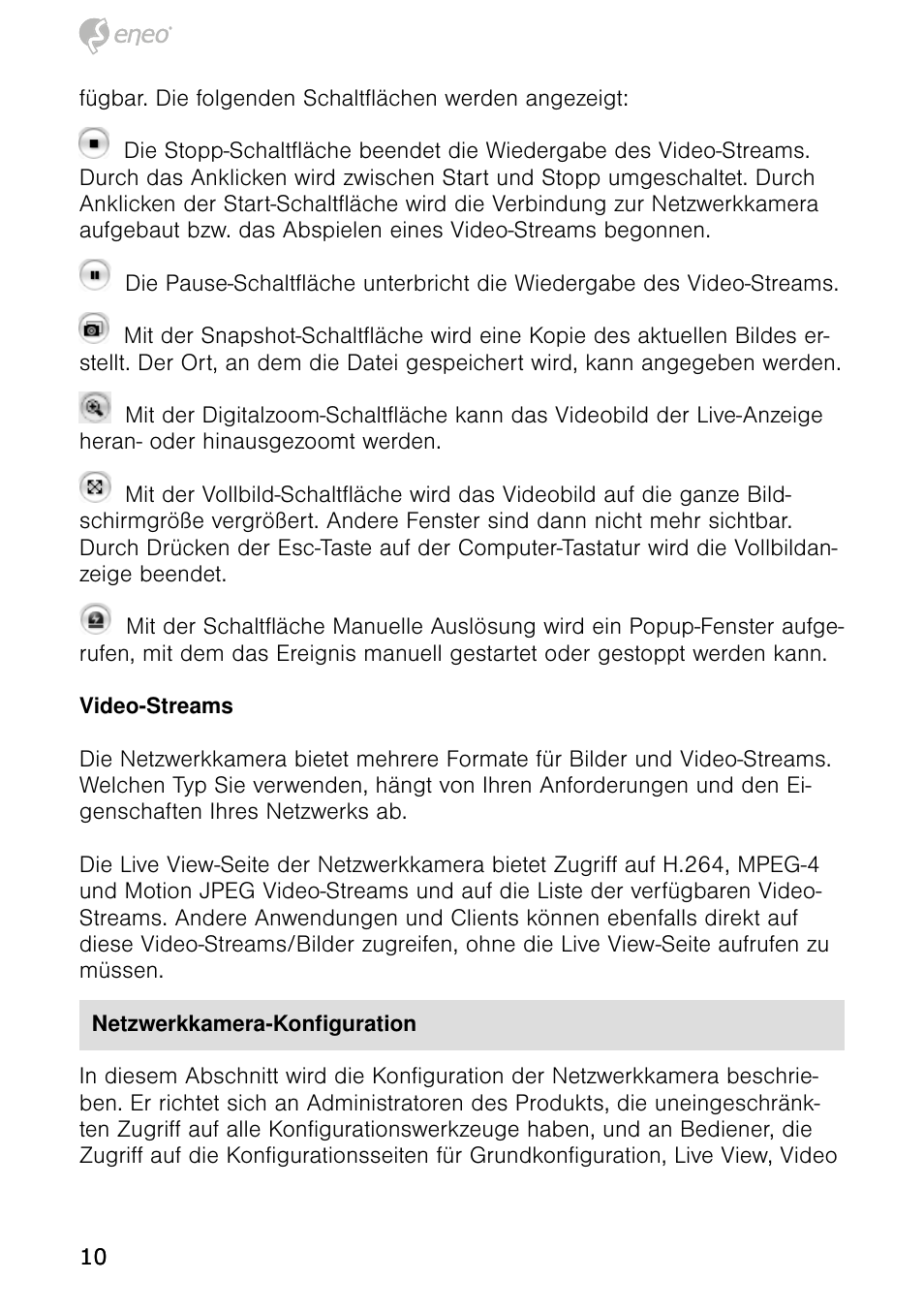 Eneo NXD-980IR3516M User Manual | Page 10 / 60