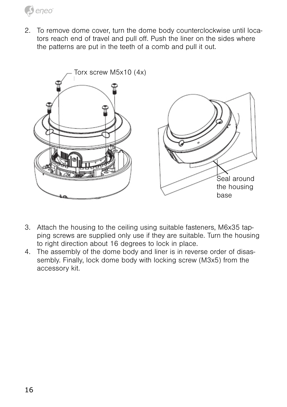 Eneo NXD-980IR3516M User Manual | Page 16 / 60