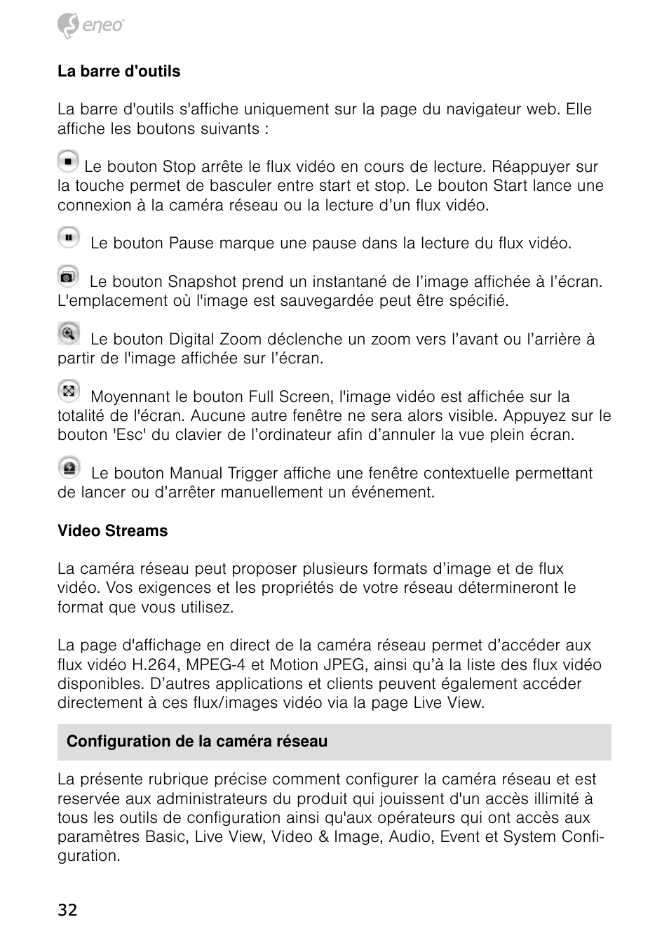 Eneo NXD-980IR3516M User Manual | Page 32 / 60
