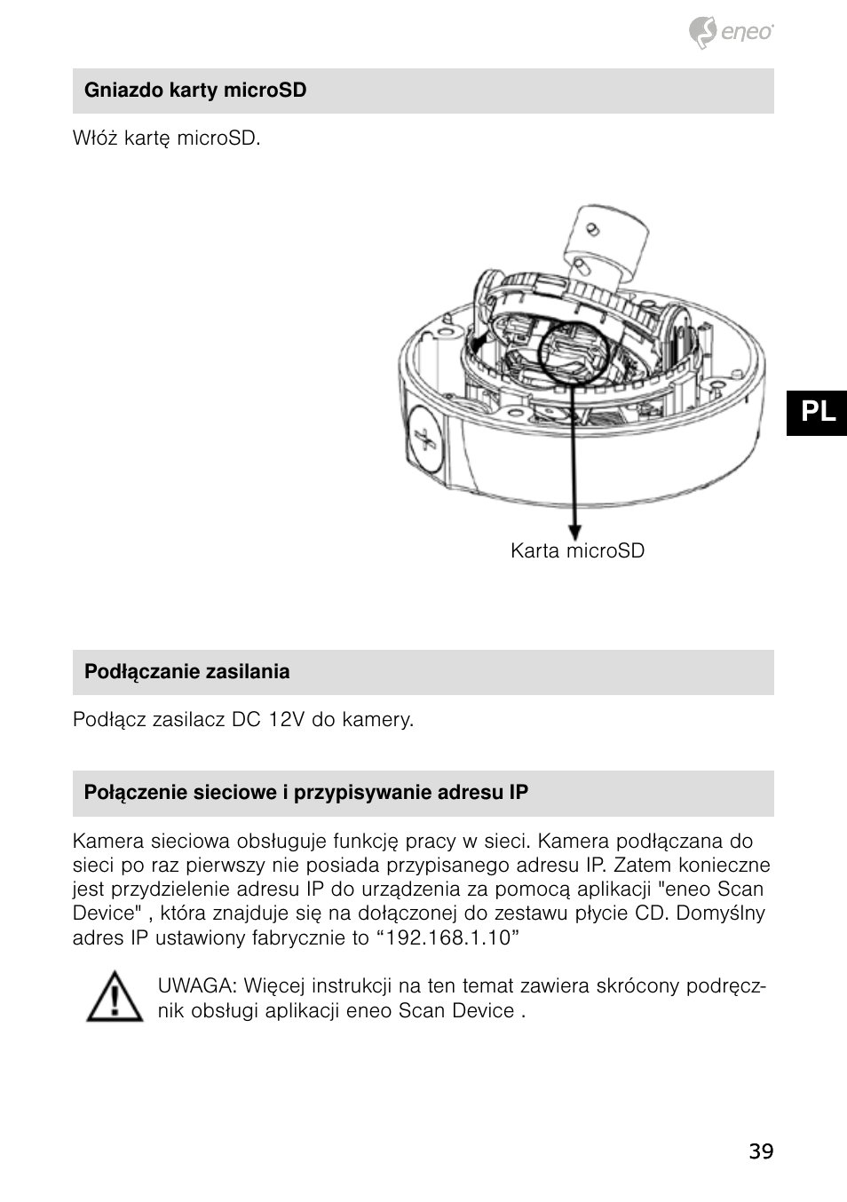 De en fr pl ru | Eneo NXD-980IR3516M User Manual | Page 39 / 60
