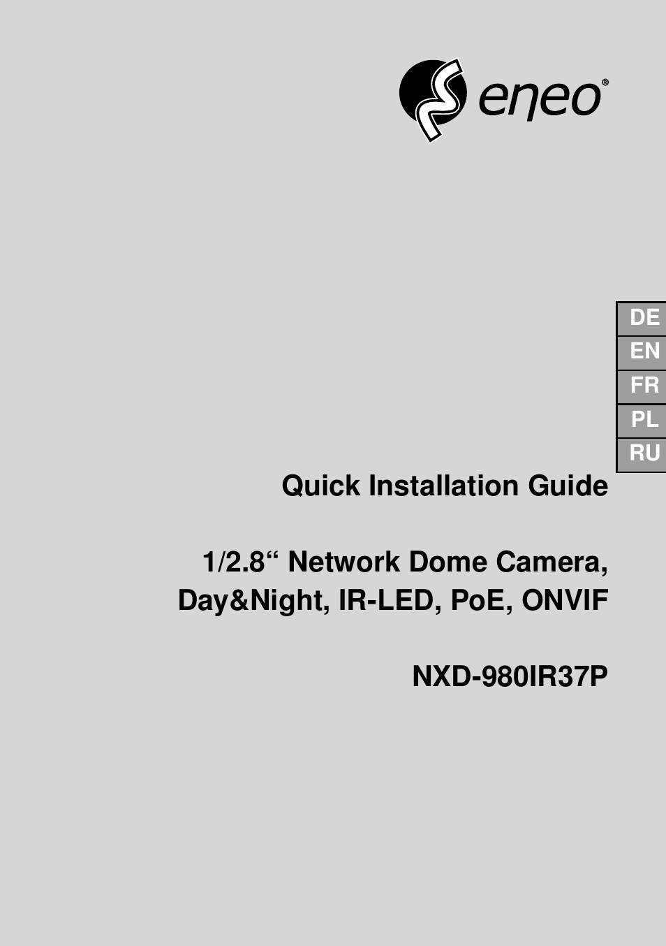 Eneo NXD-980IR37P User Manual | 60 pages