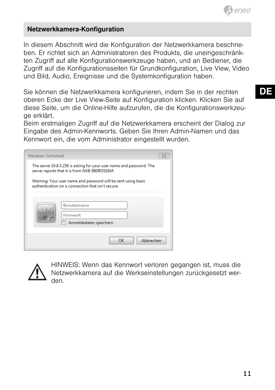 De en fr pl ru | Eneo NXD-980IR37P User Manual | Page 11 / 60