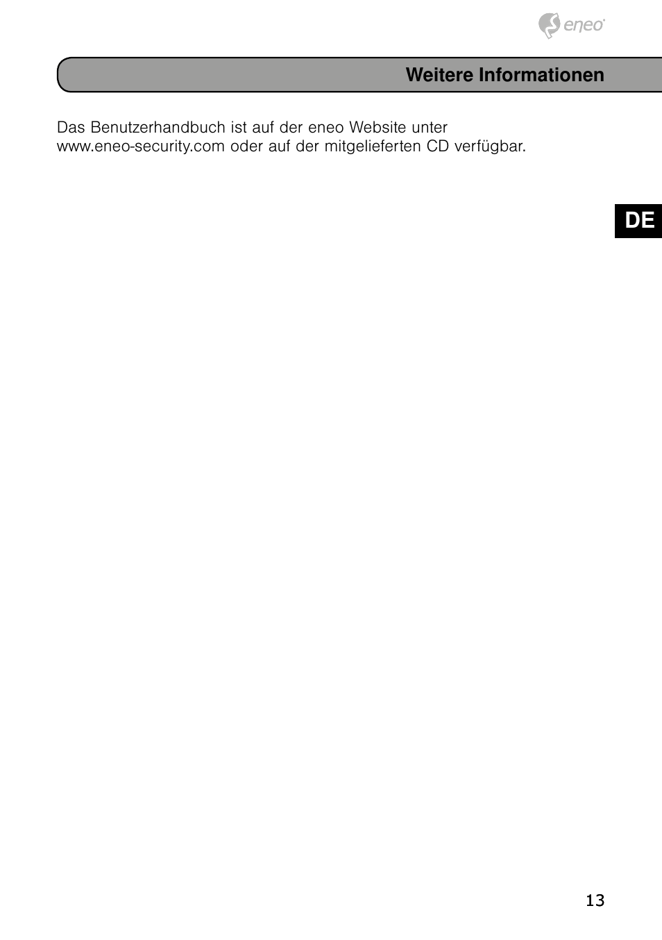 Eneo NXD-980IR37P User Manual | Page 13 / 60