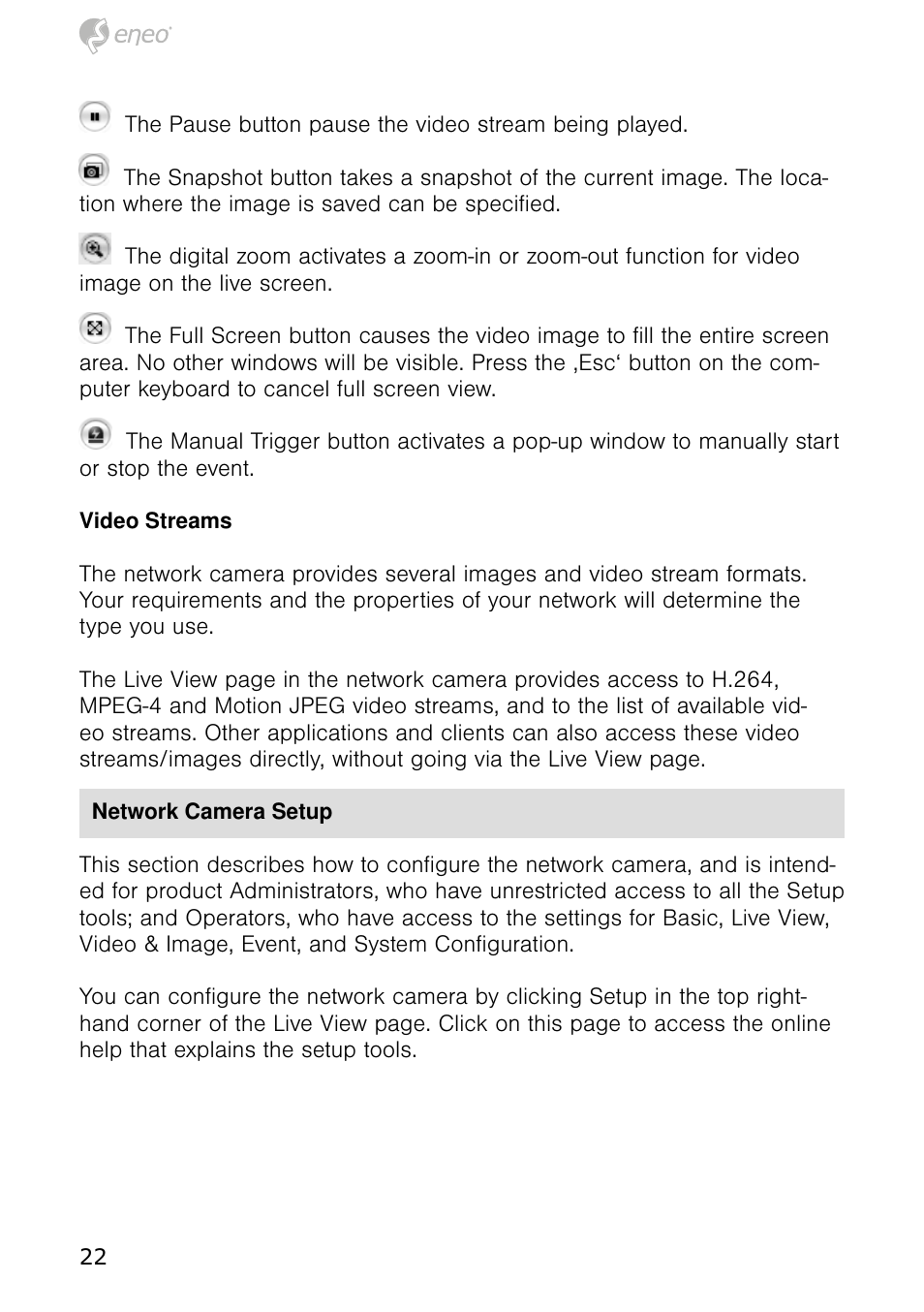 Eneo NXD-980IR37P User Manual | Page 22 / 60