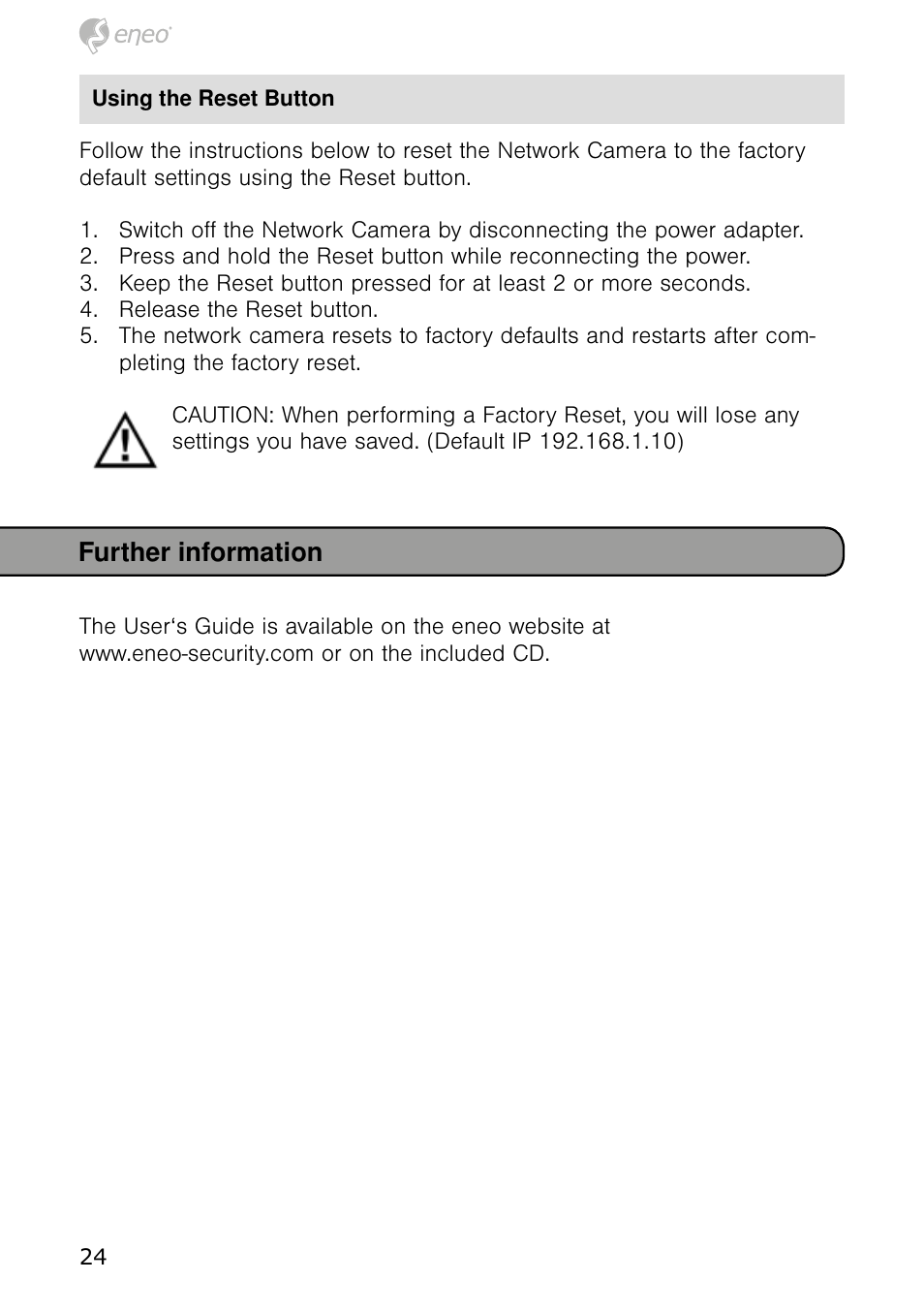 Further information | Eneo NXD-980IR37P User Manual | Page 24 / 60