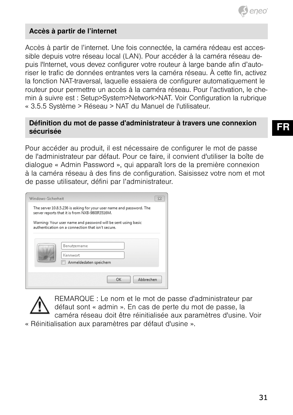 De en fr pl ru | Eneo NXD-980IR37P User Manual | Page 31 / 60