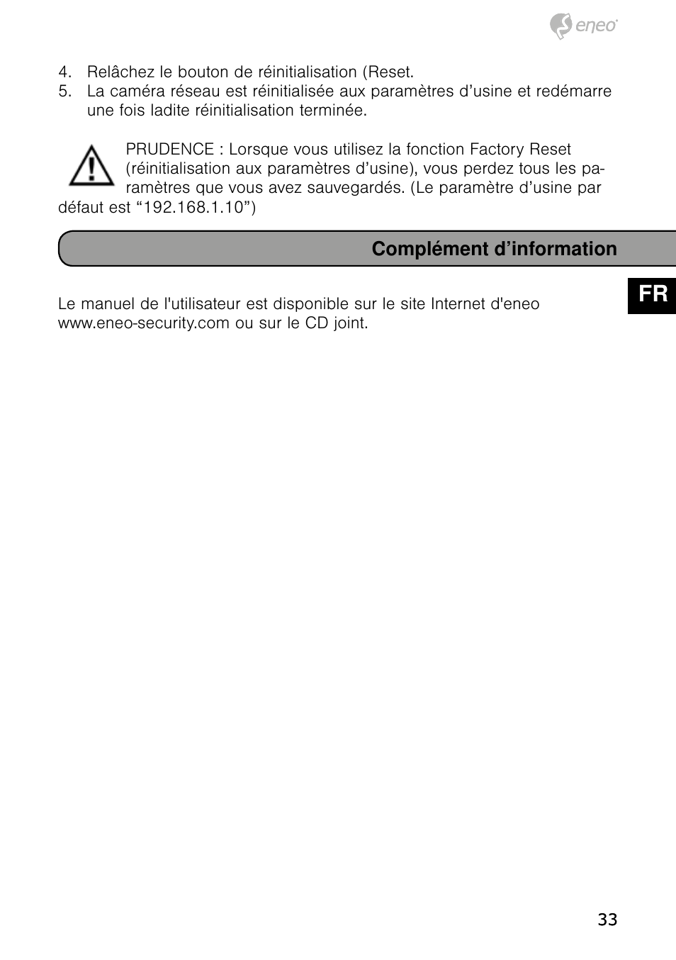 De en fr pl ru | Eneo NXD-980IR37M User Manual | Page 33 / 56