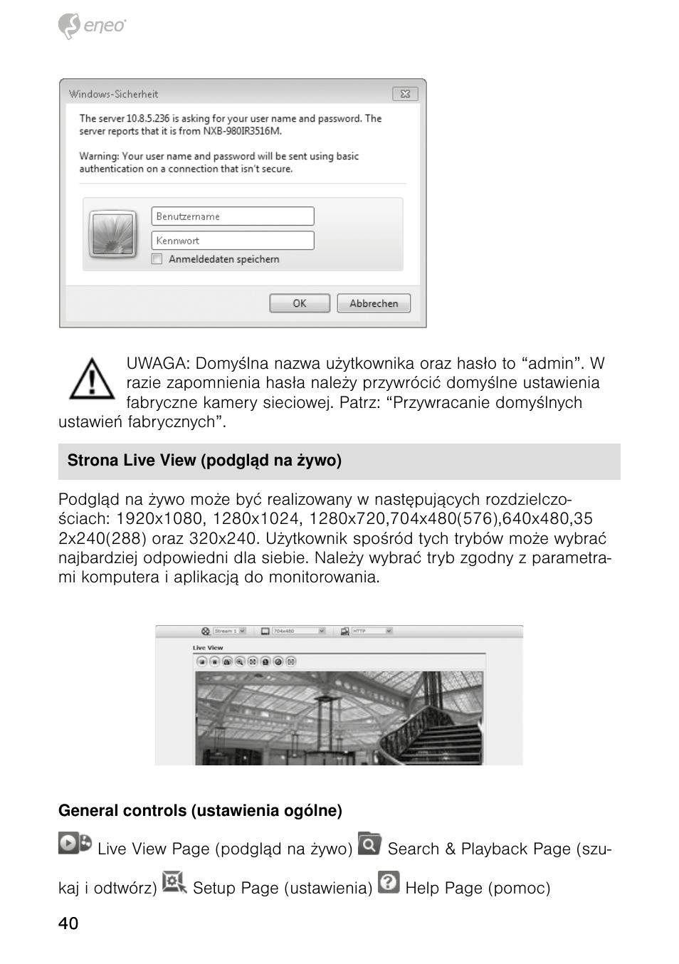 Eneo NXD-980IR37M User Manual | Page 40 / 56