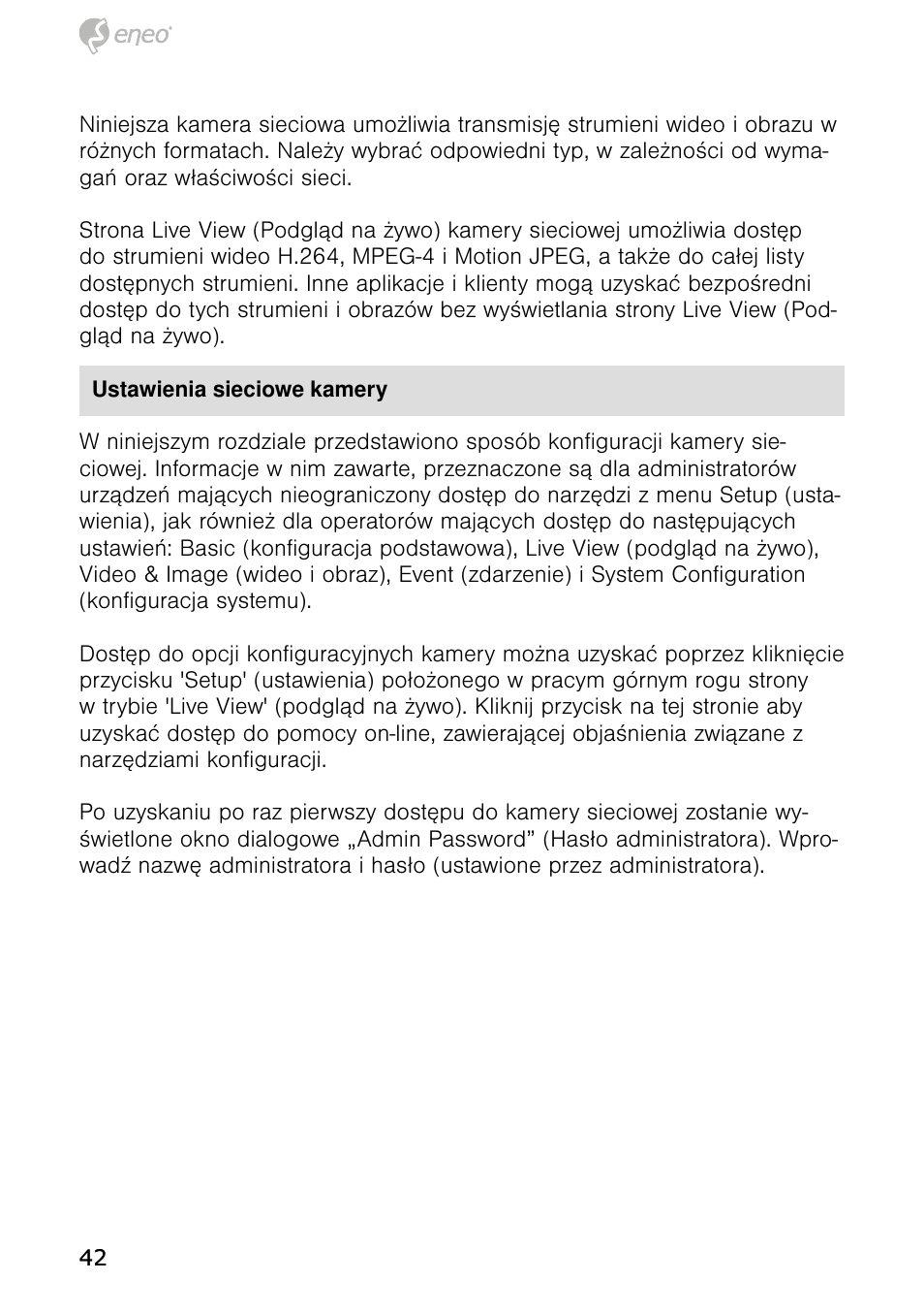 Eneo NXD-980IR37M User Manual | Page 42 / 56