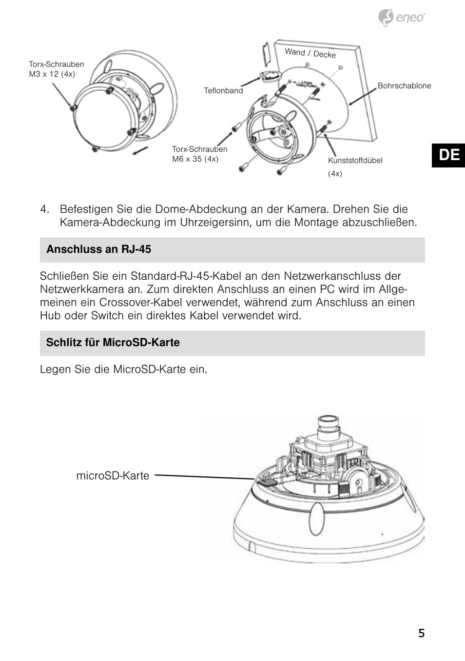 De en fr pl ru | Eneo NXD-980IR37M User Manual | Page 5 / 56