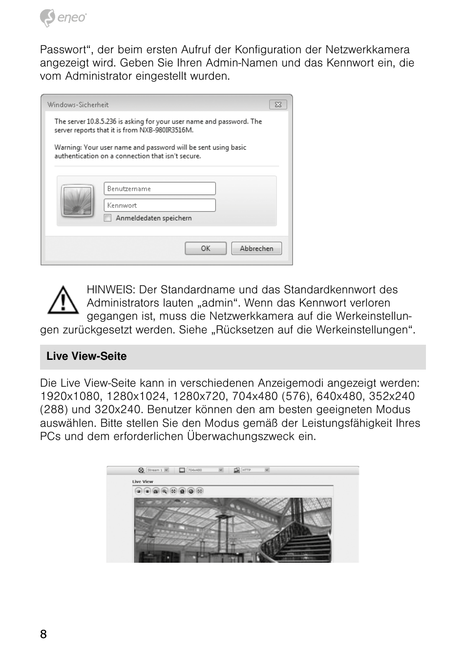 Eneo NXD-980IR37M User Manual | Page 8 / 56