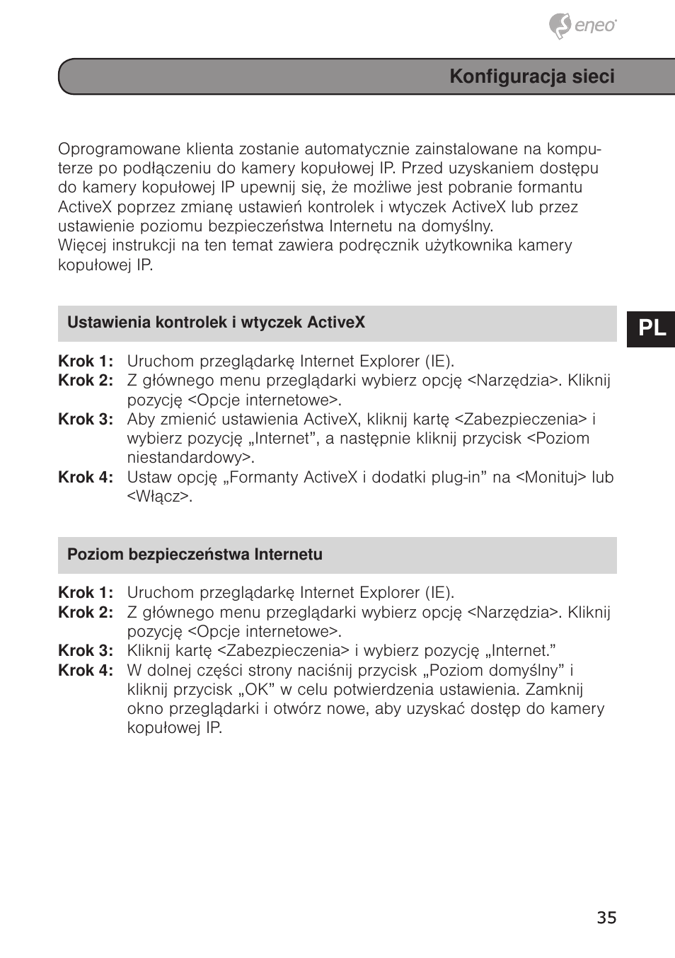 De en fr pl ru | Eneo PXD-5362F01IR User Manual | Page 35 / 48