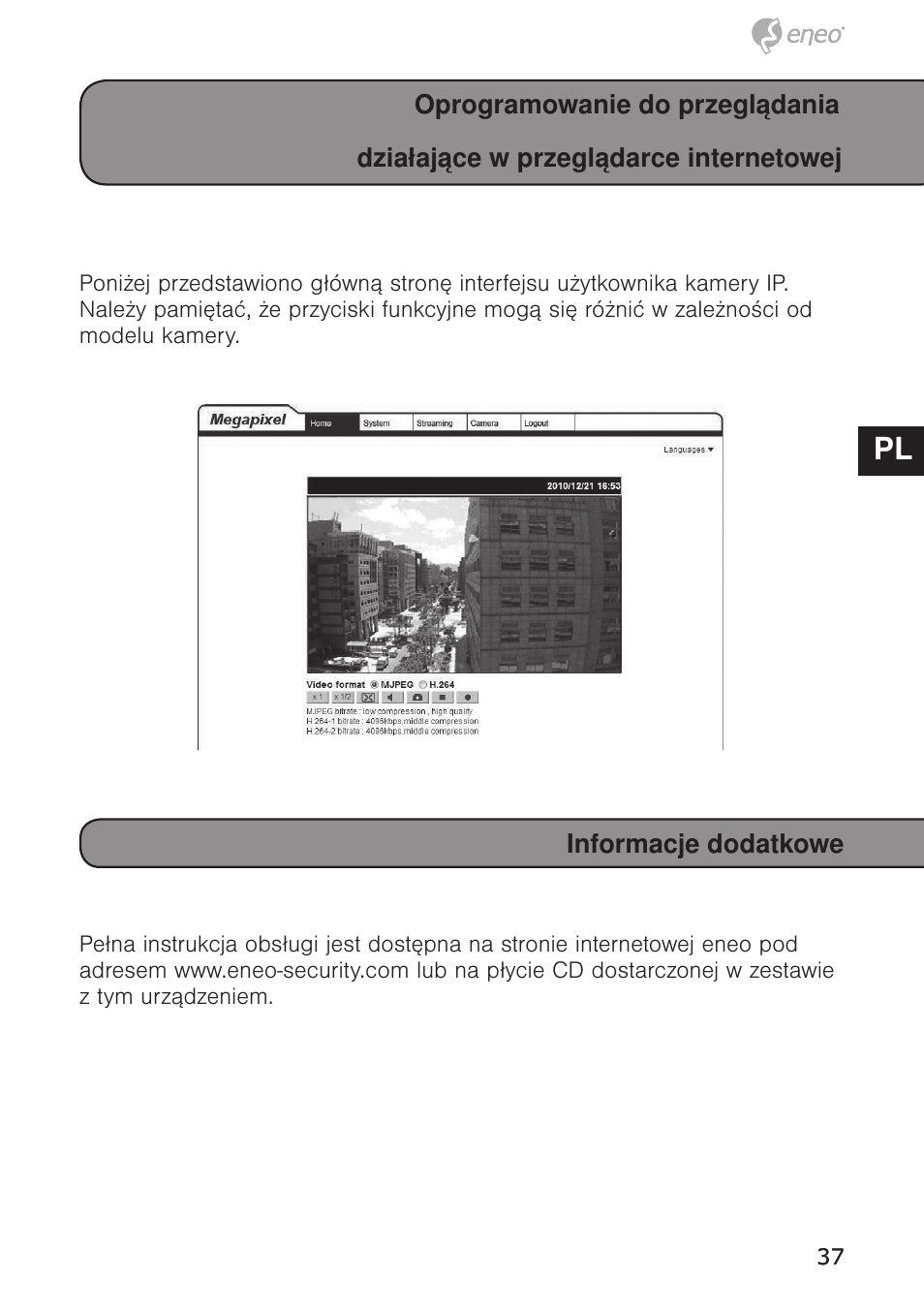 De en fr pl ru | Eneo PXD-5362F01IR User Manual | Page 37 / 48