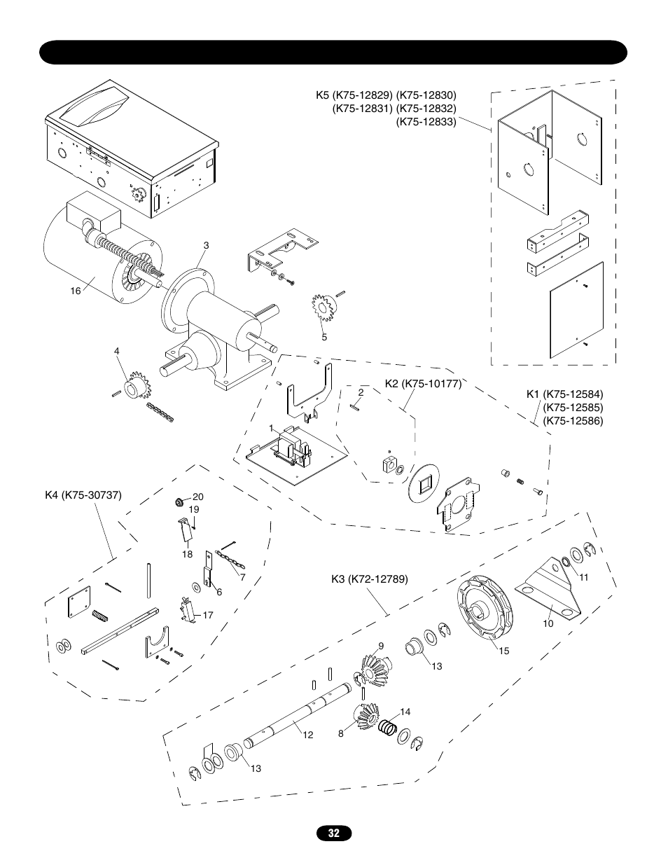 Model gh | Chamberlain door opener User Manual | Page 32 / 36