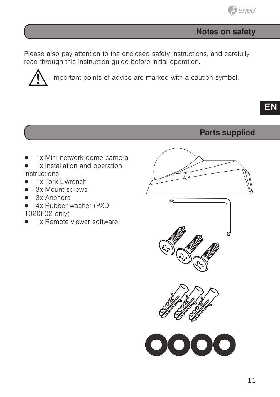 De en fr pl ru | Eneo PXD-1020F02 User Manual | Page 11 / 42