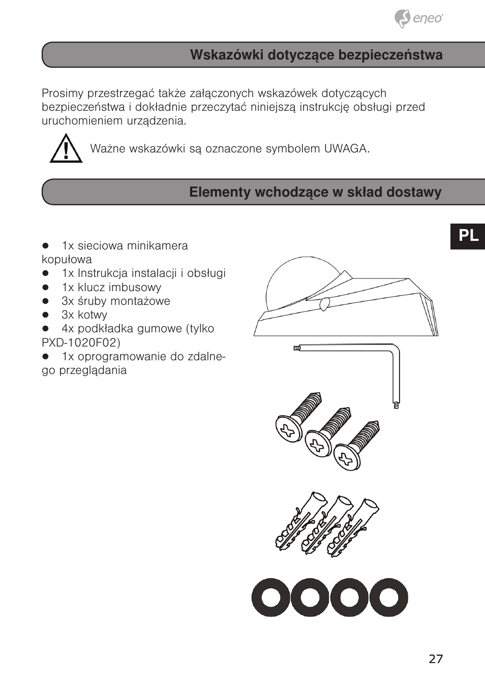 De en fr pl ru | Eneo PXD-1020F02 User Manual | Page 27 / 42