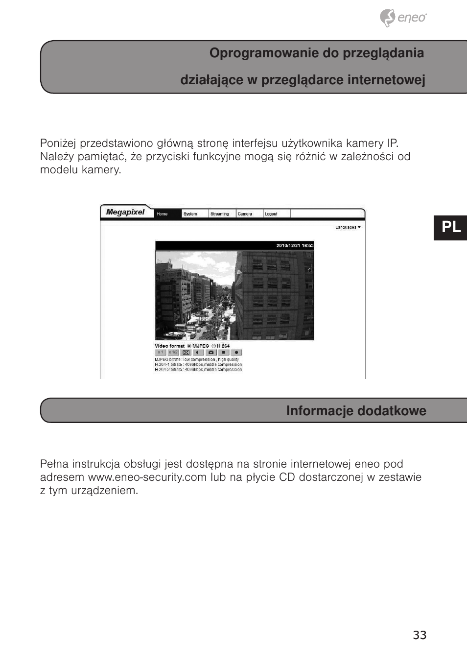 De en fr pl ru | Eneo PXD-1020F02 User Manual | Page 33 / 42