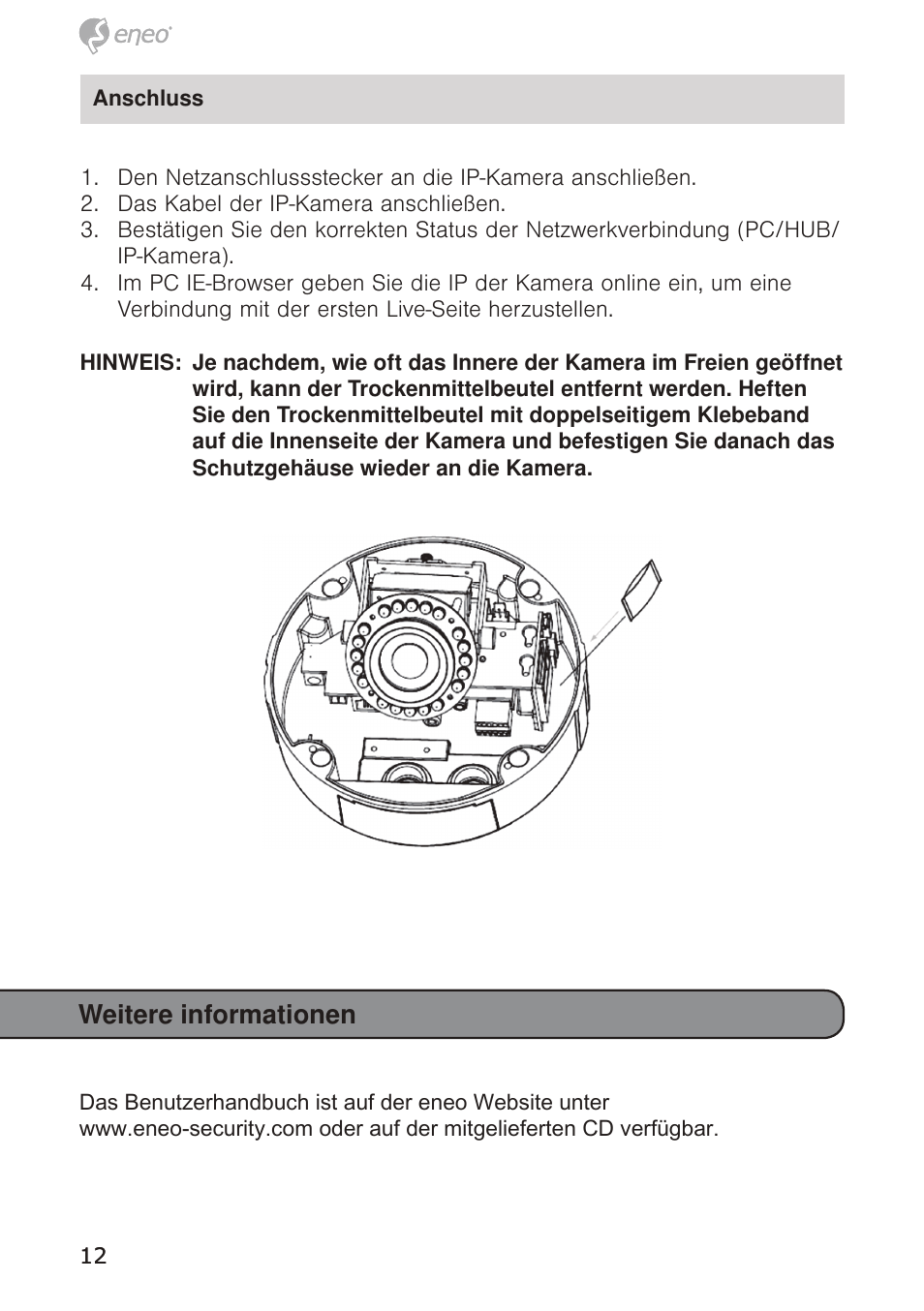 Weitere informationen | Eneo GXD-1710M/IR User Manual | Page 12 / 58