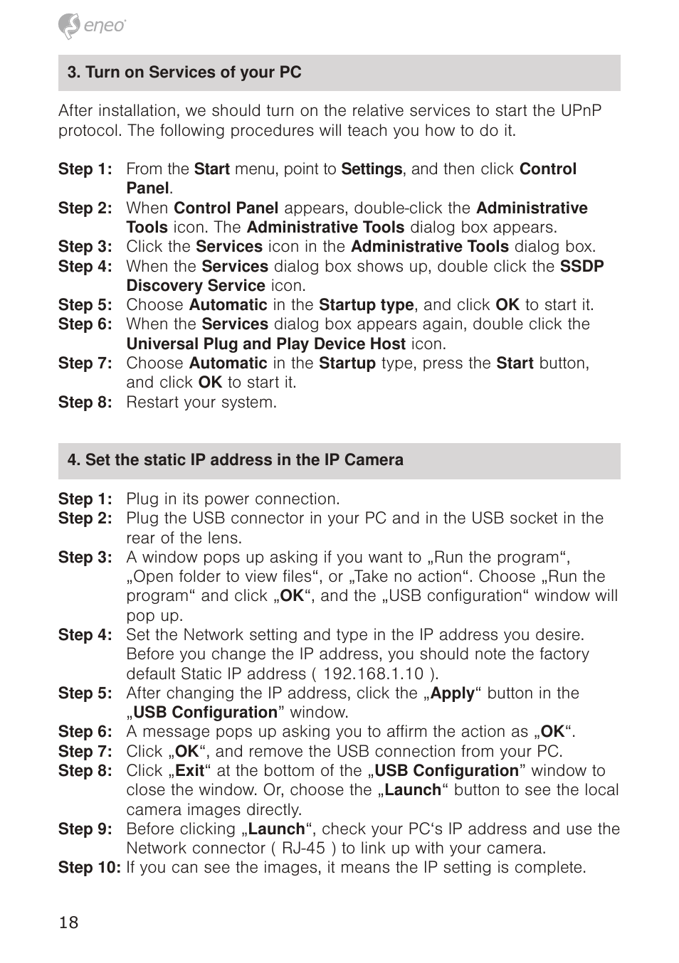 Eneo GXD-1710M/IR User Manual | Page 18 / 58