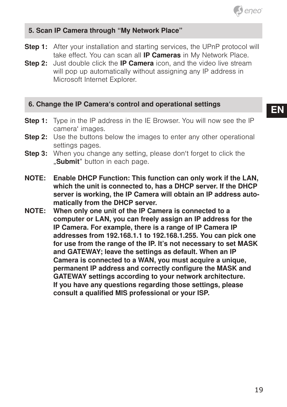 De en fr pl ru | Eneo GXD-1710M/IR User Manual | Page 19 / 58