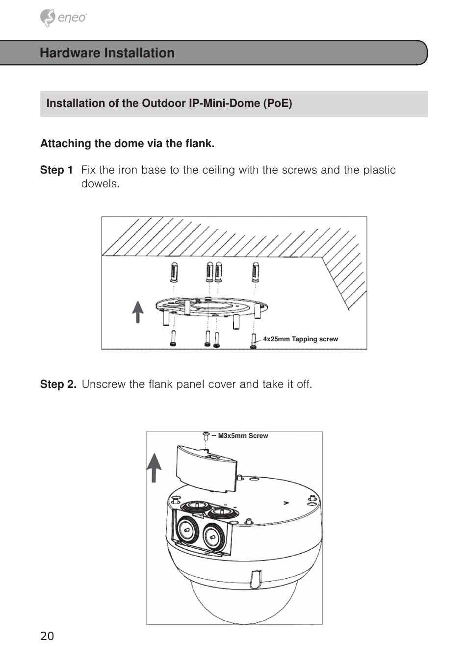 Hardware installation | Eneo GXD-1710M/IR User Manual | Page 20 / 58