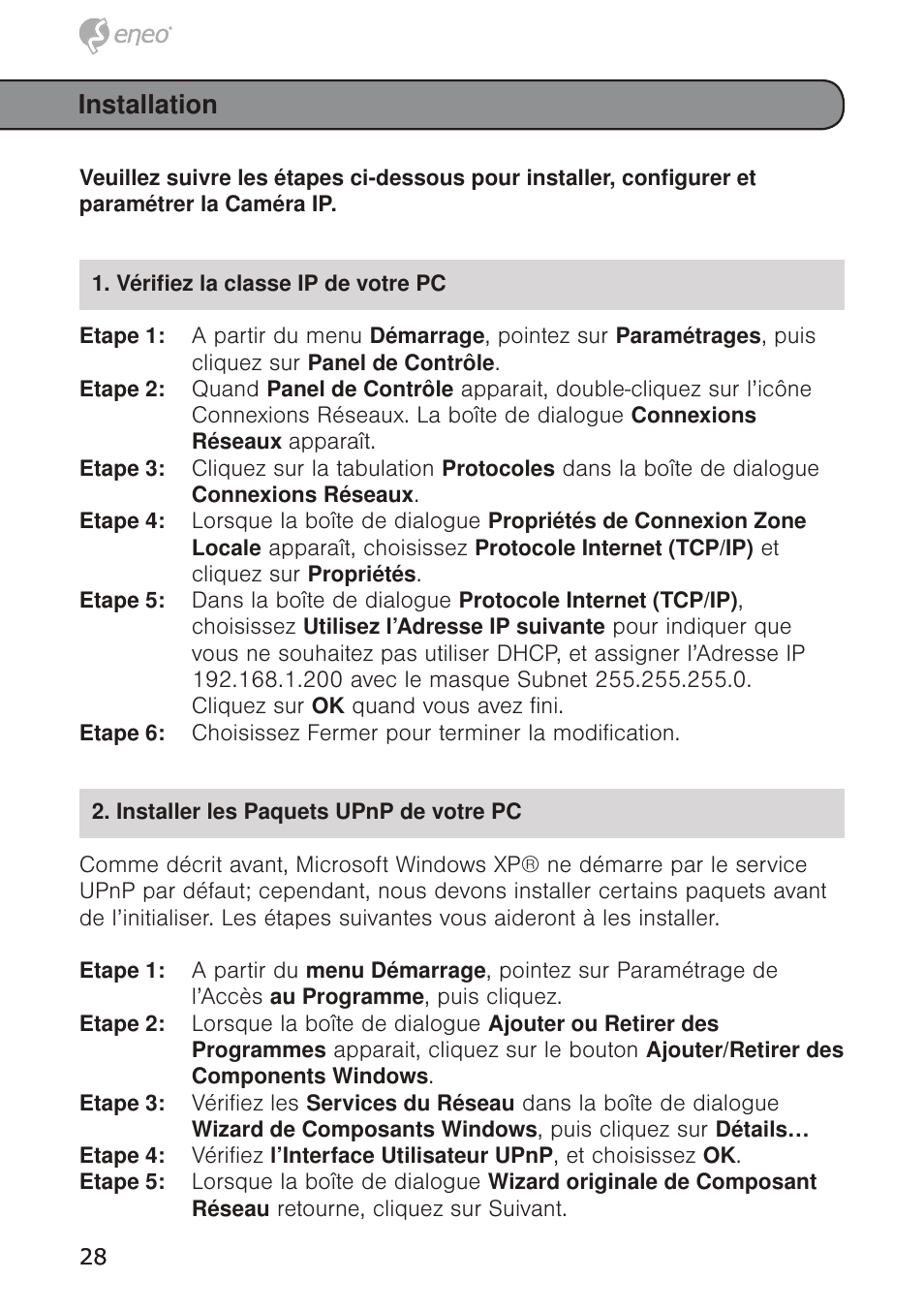 Installation | Eneo GXD-1710M/IR User Manual | Page 28 / 58