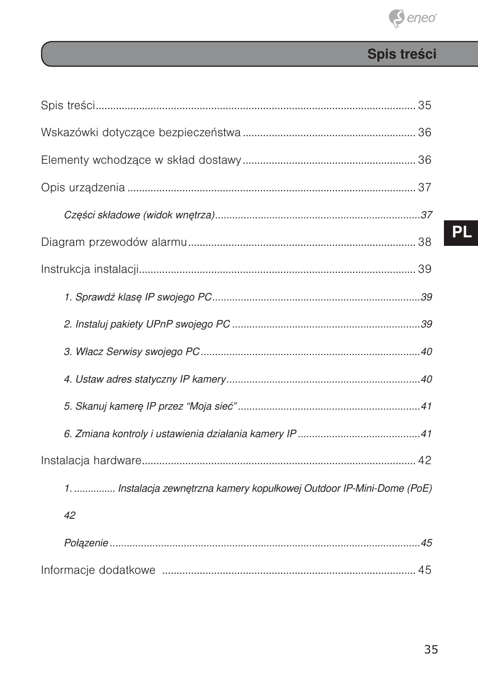 De en fr pl ru de en fr pl ru | Eneo GXD-1710M/IR User Manual | Page 35 / 58