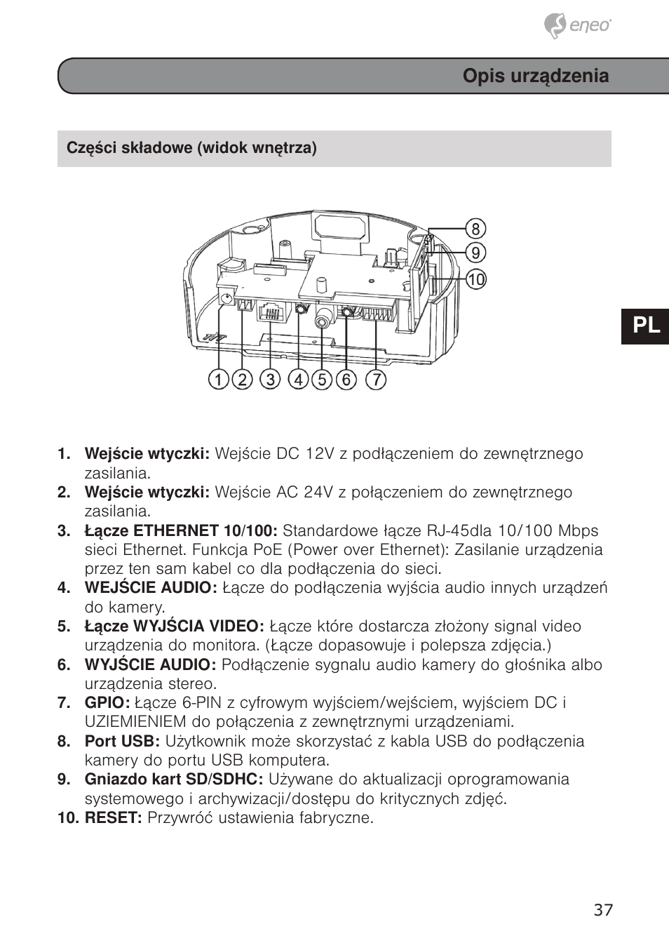 De en fr pl ru de en fr pl ru | Eneo GXD-1710M/IR User Manual | Page 37 / 58