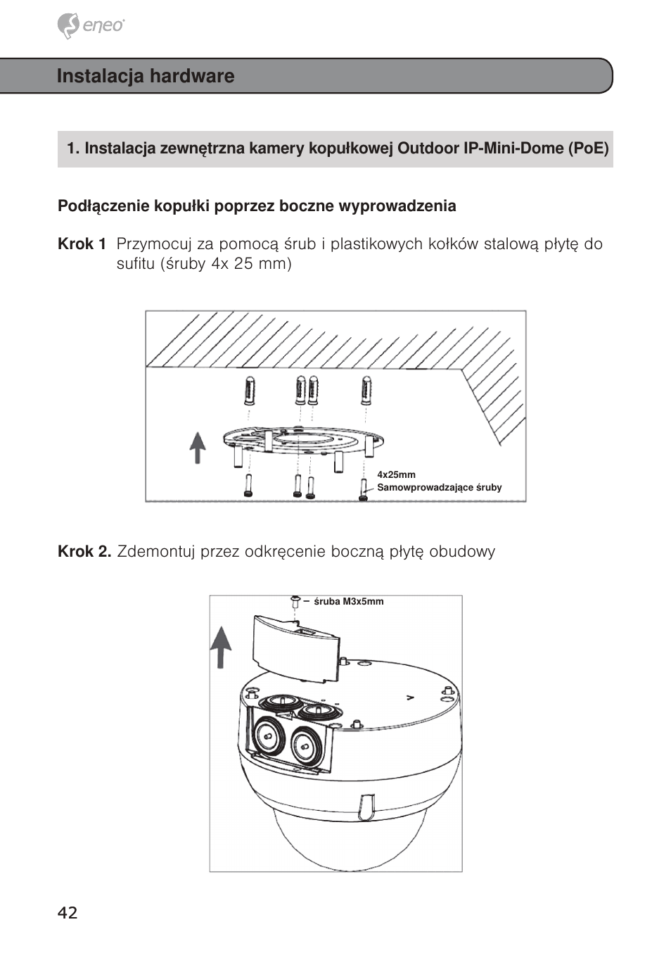 Instalacja hardware | Eneo GXD-1710M/IR User Manual | Page 42 / 58