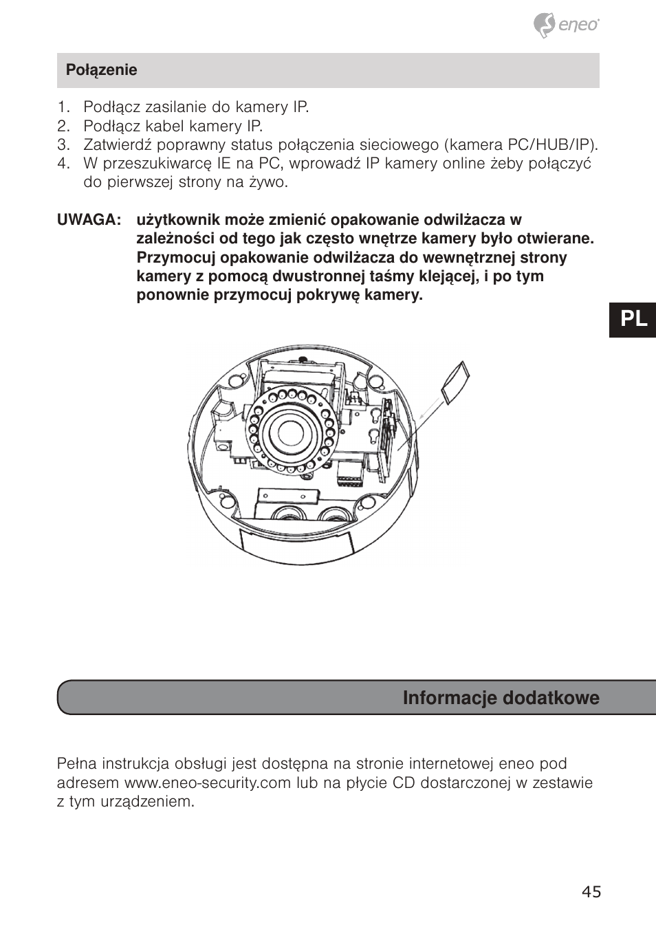 De en fr pl ru de en fr pl ru | Eneo GXD-1710M/IR User Manual | Page 45 / 58