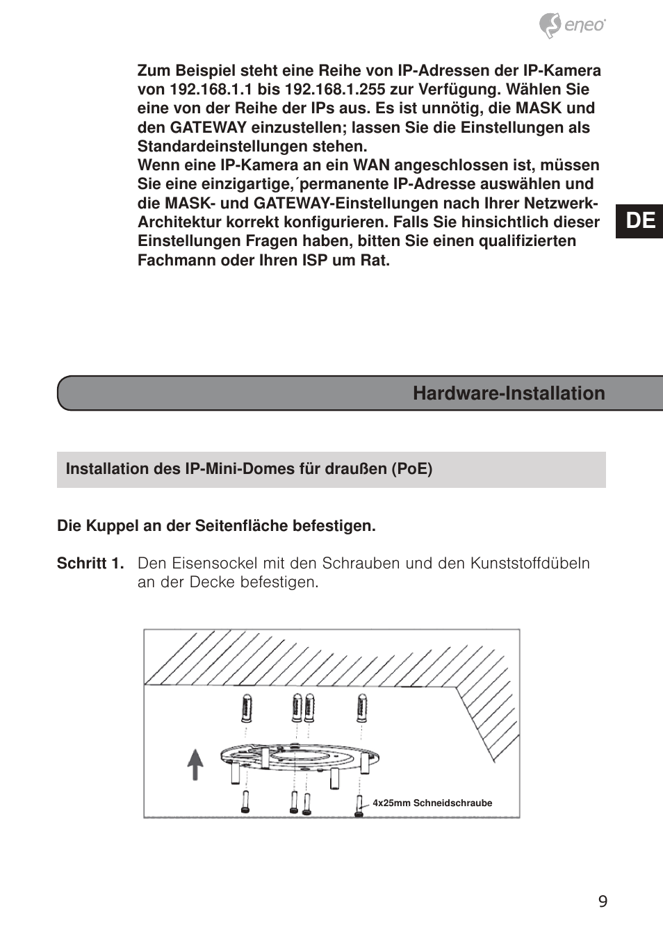 De en fr pl ru de en fr pl ru | Eneo GXD-1710M/IR User Manual | Page 9 / 58