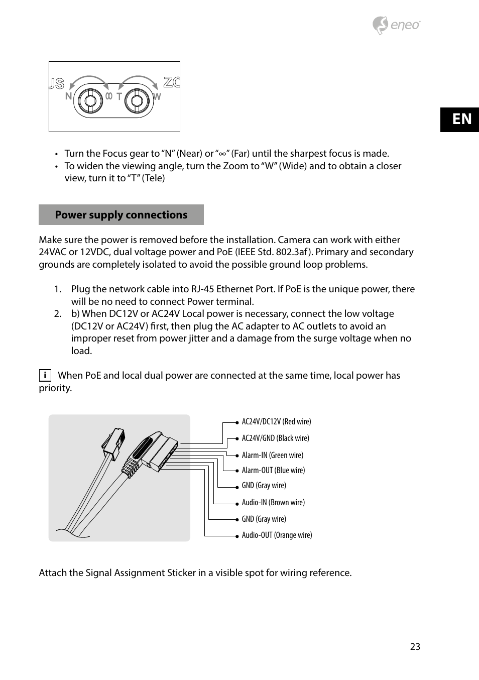 Eneo PXB-2080MIR D User Manual | Page 23 / 48