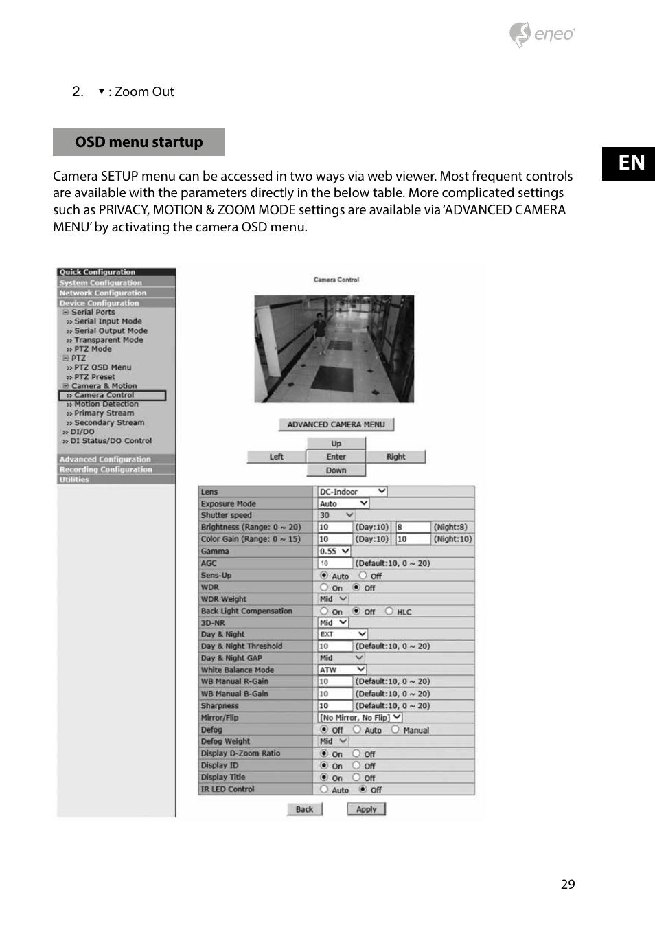 Eneo PXB-2080MIR D User Manual | Page 29 / 48