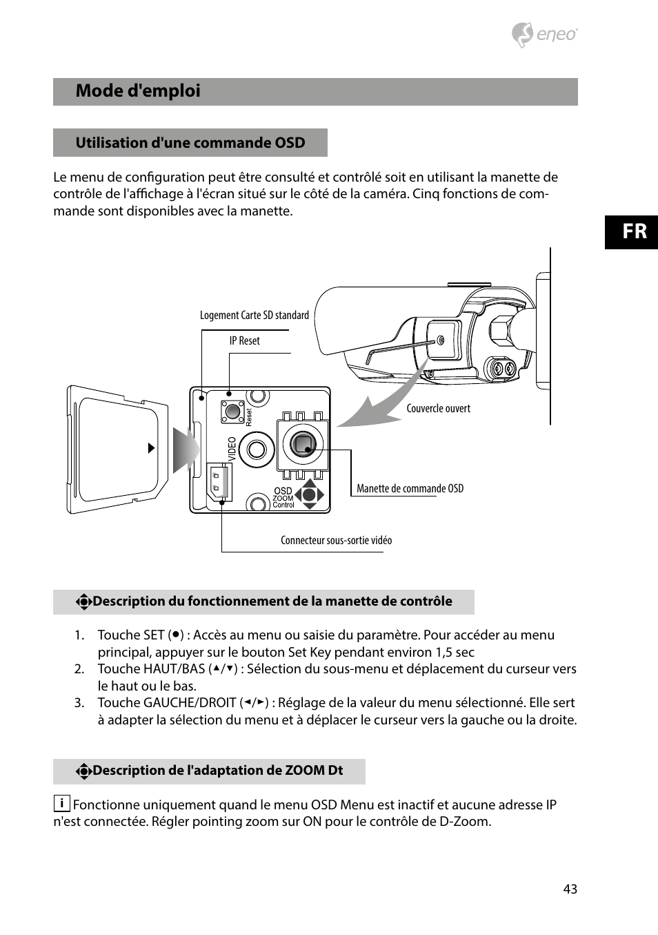 Mode d'emploi | Eneo PXB-2080MIR D User Manual | Page 43 / 48