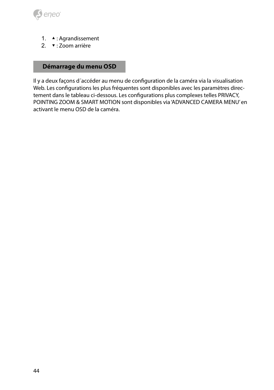Eneo PXB-2080MIR D User Manual | Page 44 / 48