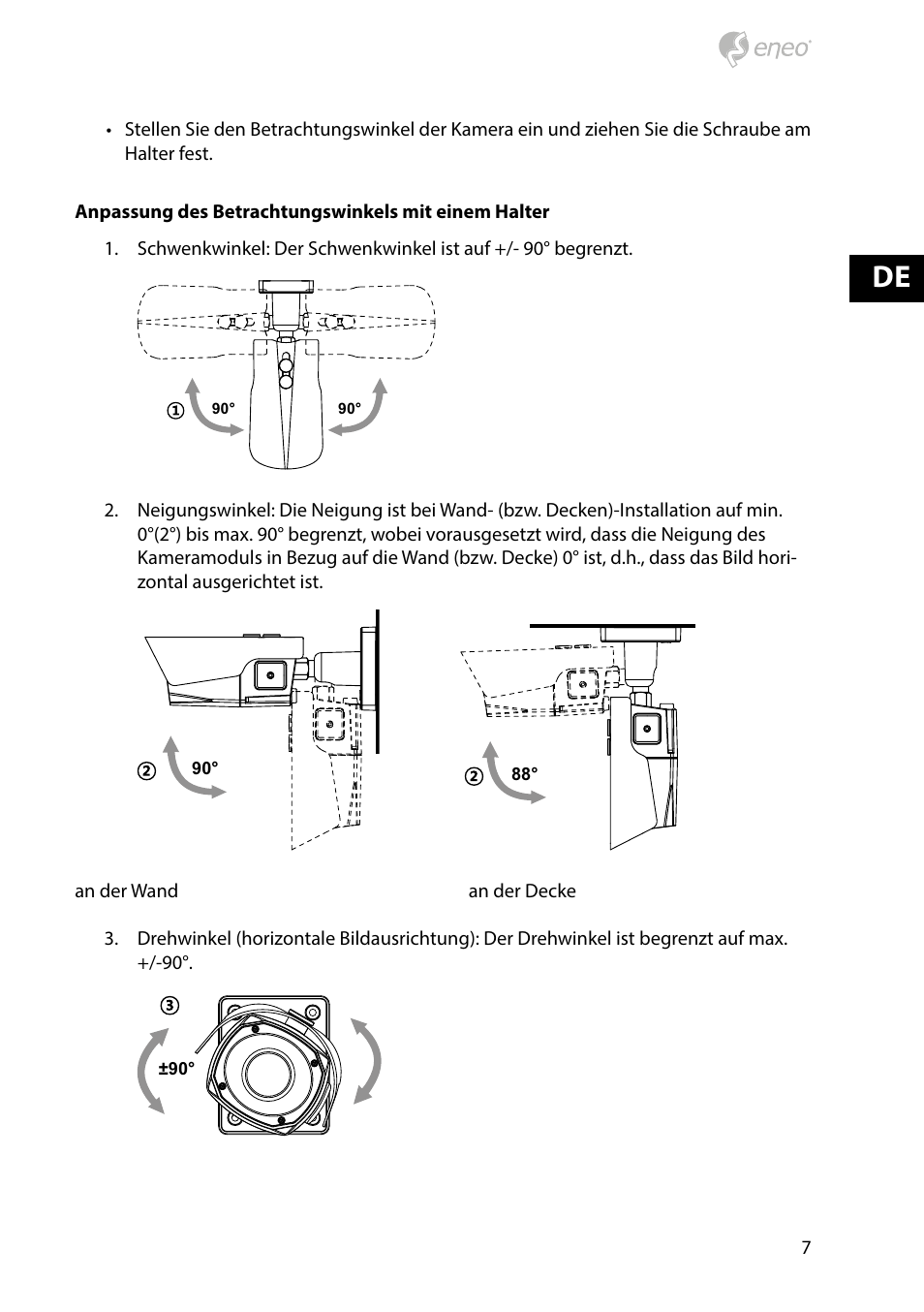 Eneo PXB-2080MIR D User Manual | Page 7 / 48