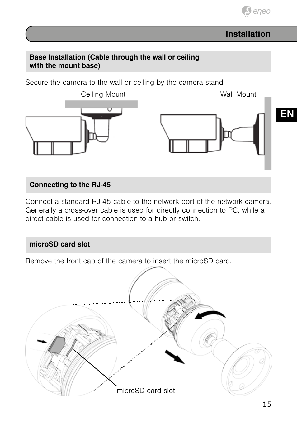 De en fr pl ru | Eneo NXB-980IR3516M User Manual | Page 15 / 60
