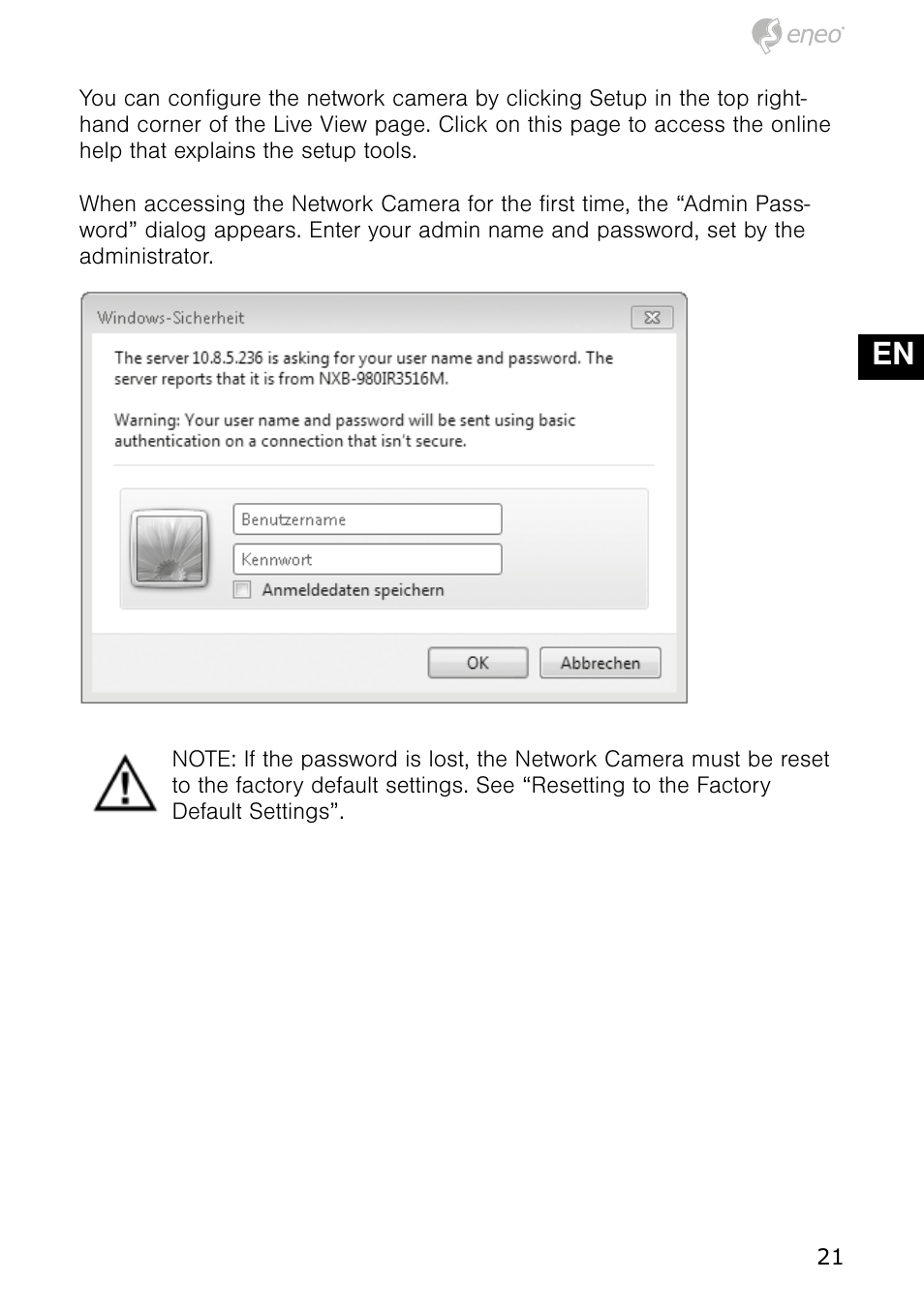 De en fr pl ru | Eneo NXB-980IR3516M User Manual | Page 21 / 60