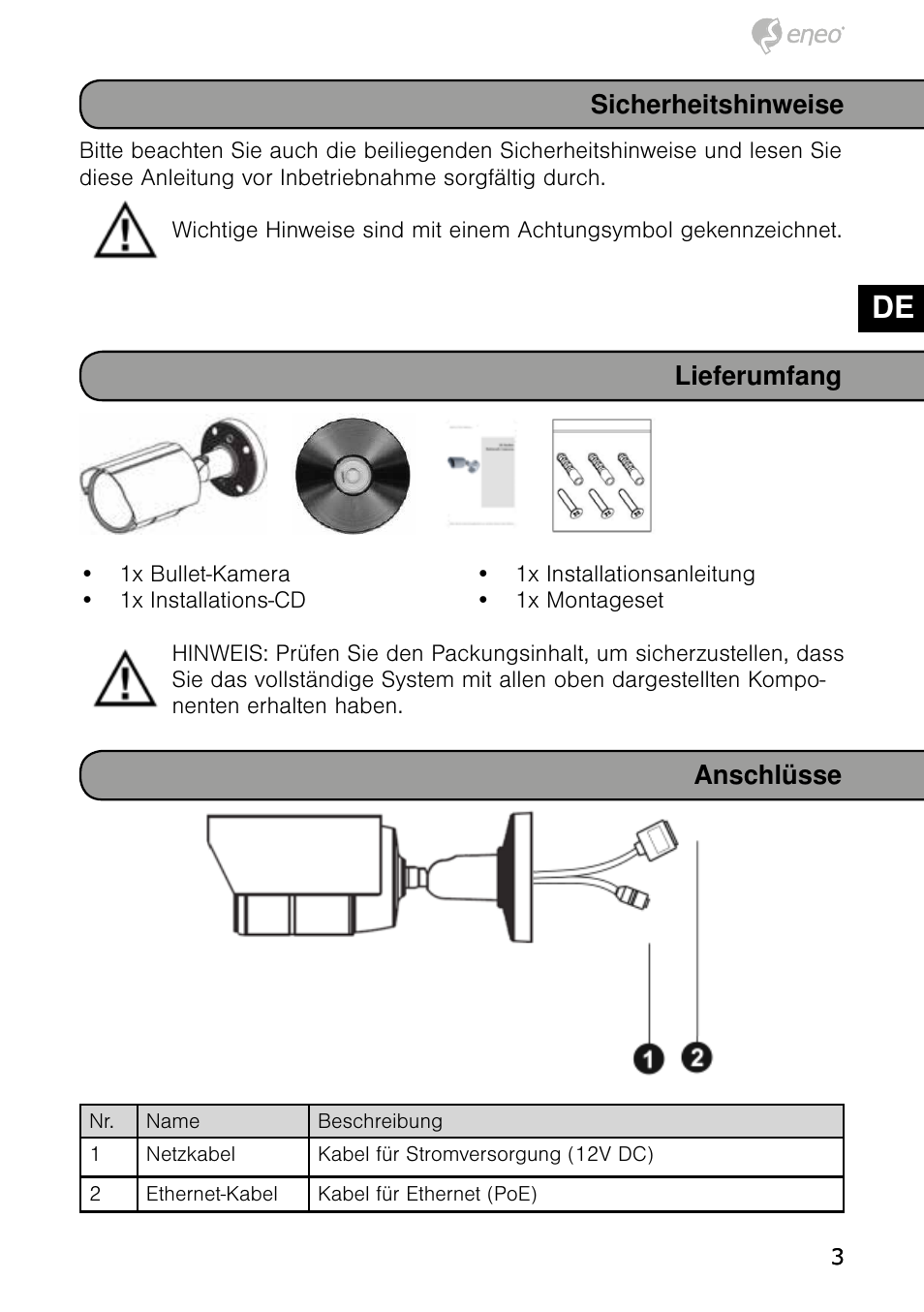 De en fr pl ru | Eneo NXB-980IR3516M User Manual | Page 3 / 60