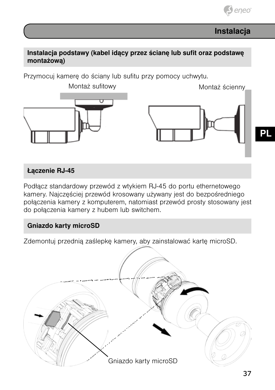 De en fr pl ru | Eneo NXB-980IR3516M User Manual | Page 37 / 60