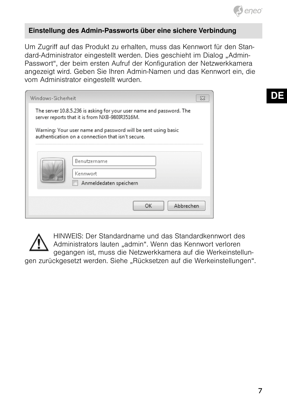 De en fr pl ru | Eneo NXB-980IR3516M User Manual | Page 7 / 60